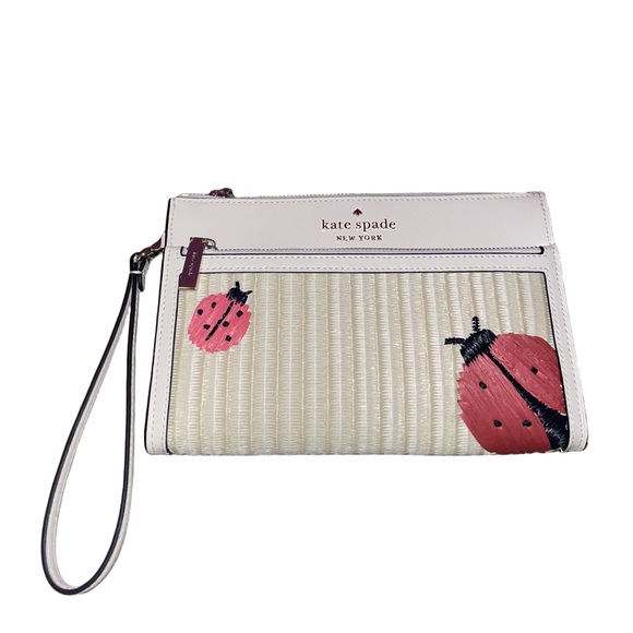 kate spade Handbags - Kate Spade Cream Ladybug Clutch | Cute Spring Wristlet | NWT